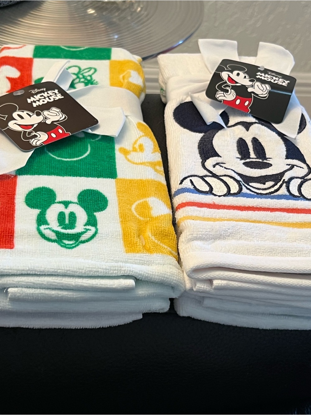 DISNEY NWT 2 sets of 2 MICKEY MOUSE KITCHEN TOWELS - Picture 7 of 7